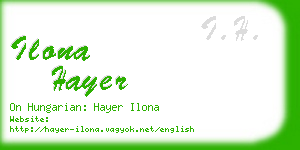 ilona hayer business card